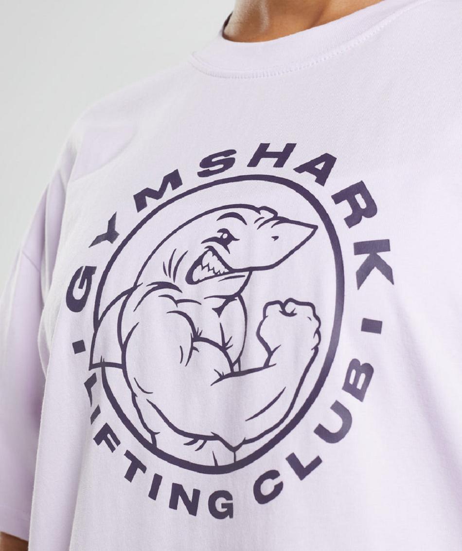 T Shirts Gymshark Legacy Oversized Mujer Moradas | CO 2241LIS